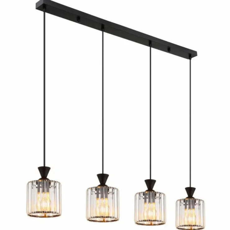 Luminaires Globo Lighting Suspensions|Jordana Suspension Noir, 4 lumières
