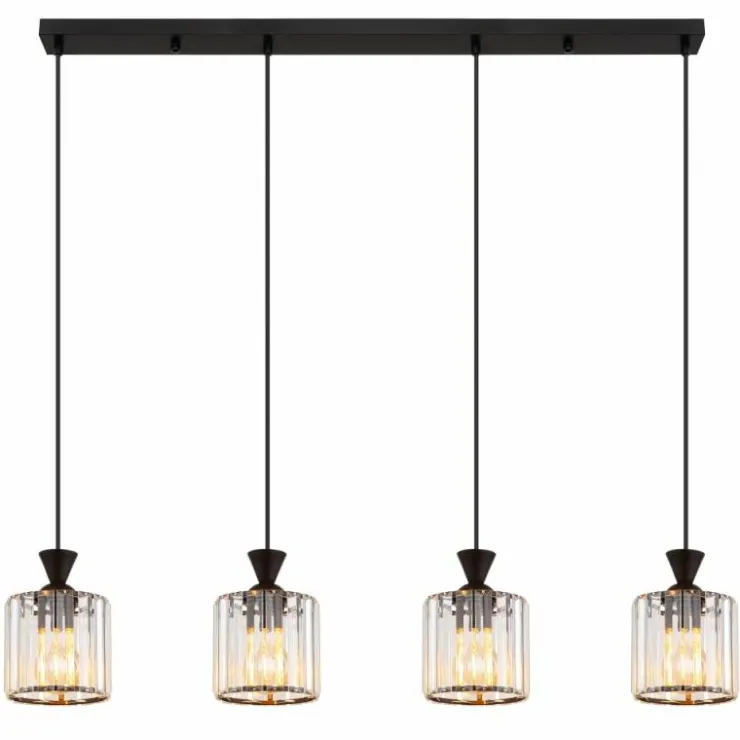 Luminaires Globo Lighting Suspensions|Jordana Suspension Noir, 4 lumières