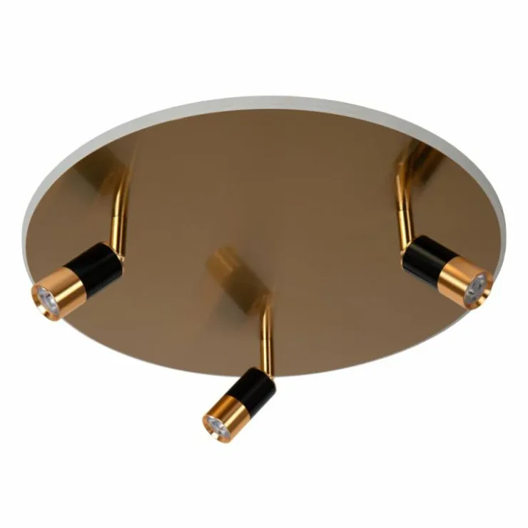 Luminaires Lucide Éclairage Led|JUBEL Plafonnier LED Laiton, 3 lumières