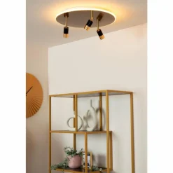 Luminaires Lucide Éclairage Led|JUBEL Plafonnier LED Laiton, 3 lumières