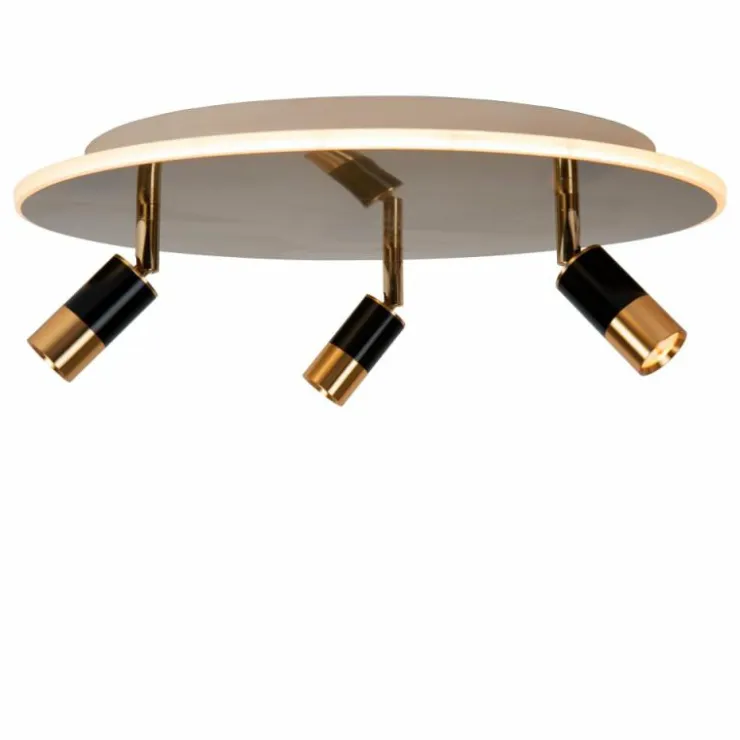 Luminaires Lucide Éclairage Led|JUBEL Plafonnier LED Laiton, 3 lumières