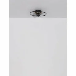 Karen Ventilateur de plafond lumineux Luminaires Globo Lighting LED Écru, Noir, 1 lumière, Télécommandes