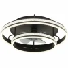 Kendall Ventilateur de plafond lumineux Luminaires Globo Lighting LED Noir, 1 lumière, Télécommandes