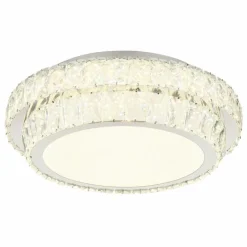 Luminaires Globo Lighting Éclairage Led|Klara Plafonnier LED Chrome, 1 lumière, Télécommandes