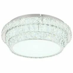Luminaires Globo Lighting Éclairage Led|Klara Plafonnier LED Chrome, 1 lumière, Télécommandes