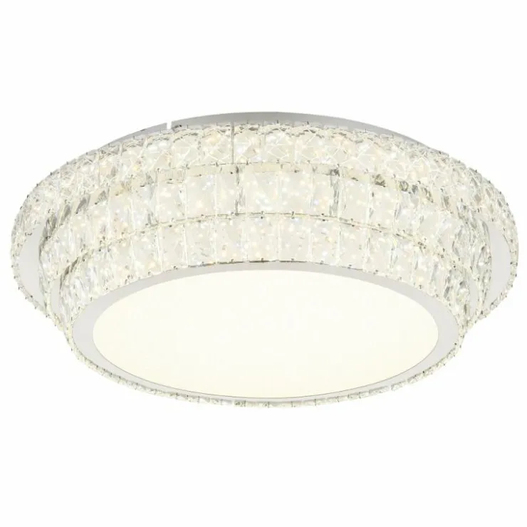 Luminaires Globo Lighting Éclairage Led|Klara Plafonnier LED Chrome, 1 lumière, Télécommandes