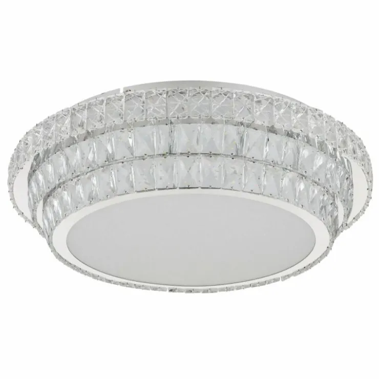 Luminaires Globo Lighting Éclairage Led|Klara Plafonnier LED Chrome, 1 lumière, Télécommandes