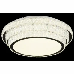 Luminaires Globo Lighting Éclairage Led|Klara Plafonnier LED Chrome, 1 lumière, Télécommandes