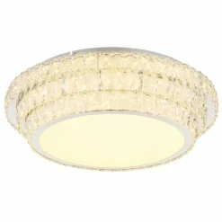 Luminaires Globo Lighting Éclairage Led|Klara Plafonnier LED Chrome, 1 lumière, Télécommandes