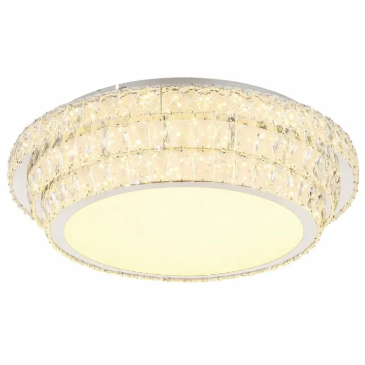 Luminaires Globo Lighting Éclairage Led|Klara Plafonnier LED Chrome, 1 lumière, Télécommandes