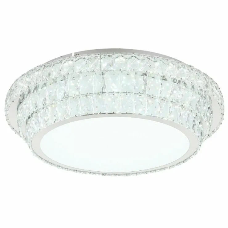 Luminaires Globo Lighting Éclairage Led|Klara Plafonnier LED Chrome, 1 lumière, Télécommandes