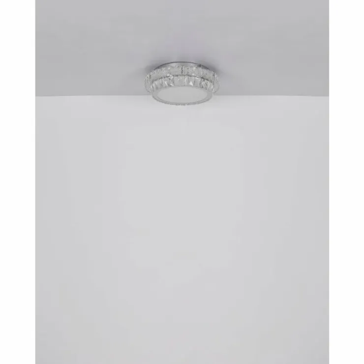 Luminaires Globo Lighting Éclairage Led|Klara Plafonnier LED Chrome, 1 lumière, Télécommandes