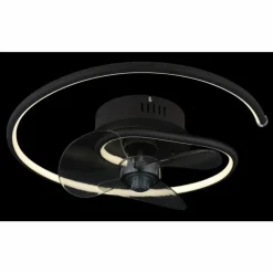Koren Ventilateur de plafond lumineux Luminaires Globo Lighting LED Noir, 1 lumière, Télécommandes
