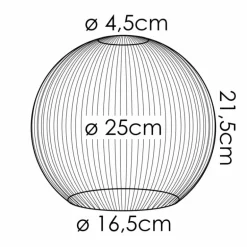 Koyoto Verre de rechange 25 cm Or, Clair