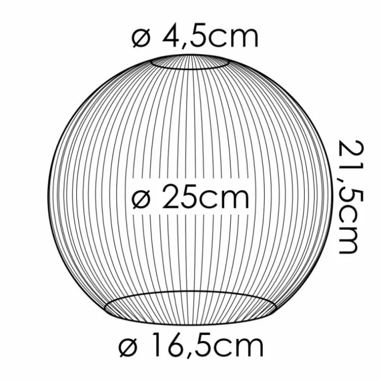 Koyoto Verre de rechange 25 cm Or, Clair