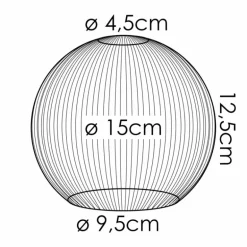 Koyoto Verre de rechange 15 cm Cuivré, Rouge