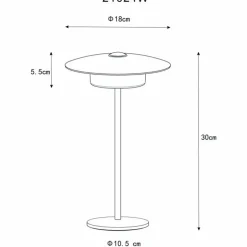 Kyler Lampe à poser Luminaires Globo Lighting LED Blanc, 1 lumière