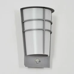 Lamarche Lampe murale d´extérieur, Applique murale LED Gris, 2 lumières, Détecteur de mouvement