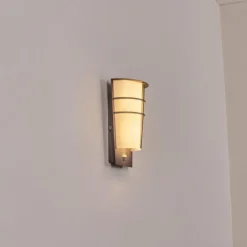 Lamarche Lampe murale d´extérieur, Applique murale LED Gris, 2 lumières, Détecteur de mouvement