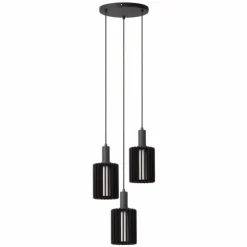 Luminaires Lucide Suspensions|LAMBRES Suspension Noir, 3 lumières