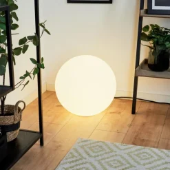 Lampadaire Loural LED Nickel mat, 1 lumière, Télécommandes, Changeur de couleurs