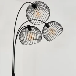 hofstein Lampadaires Et Lampes Sur Pied|Lampadaire Mossay Noir, 3 lumières