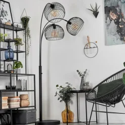 hofstein Lampadaires Et Lampes Sur Pied|Lampadaire Mossay Noir, 3 lumières