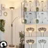 hofstein Lampadaires Et Lampes Sur Pied|Lampadaire à vasque Rom Nickel mat, 2 lumières