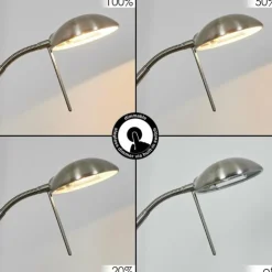 hofstein Lampadaires Et Lampes Sur Pied|Lampadaire à vasque Rom Nickel mat, 2 lumières