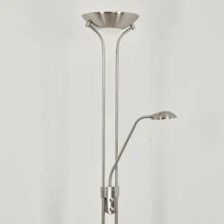 hofstein Lampadaires Et Lampes Sur Pied|Lampadaire à vasque Rom Nickel mat, 2 lumières