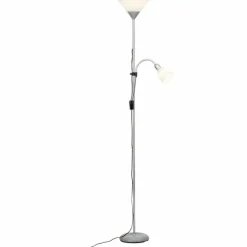 Luminaires Brilliant Éclairage Led|Lampadaire à vasque Brilliant Spari LED Argenté, 1 lumière