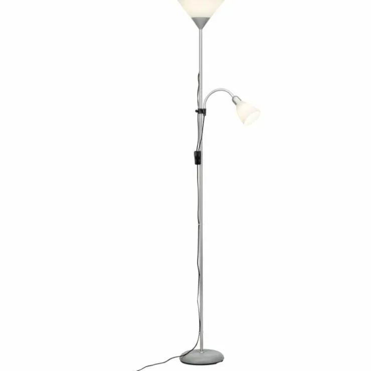 Luminaires Brilliant Éclairage Led|Lampadaire à vasque Brilliant Spari LED Argenté, 1 lumière