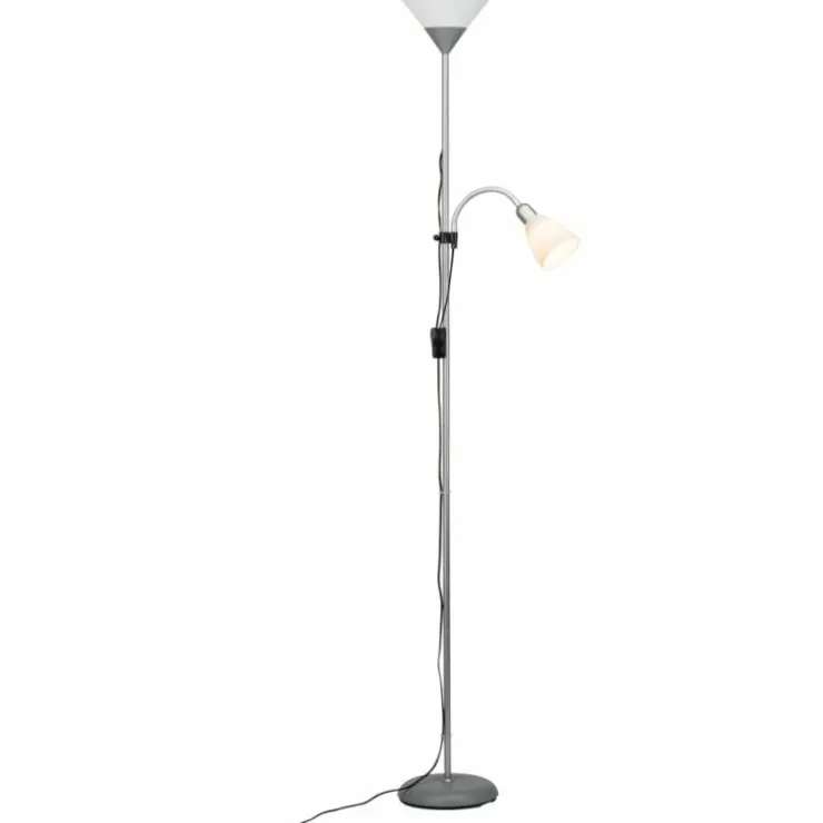 Luminaires Brilliant Éclairage Led|Lampadaire à vasque Brilliant Spari LED Argenté, 1 lumière