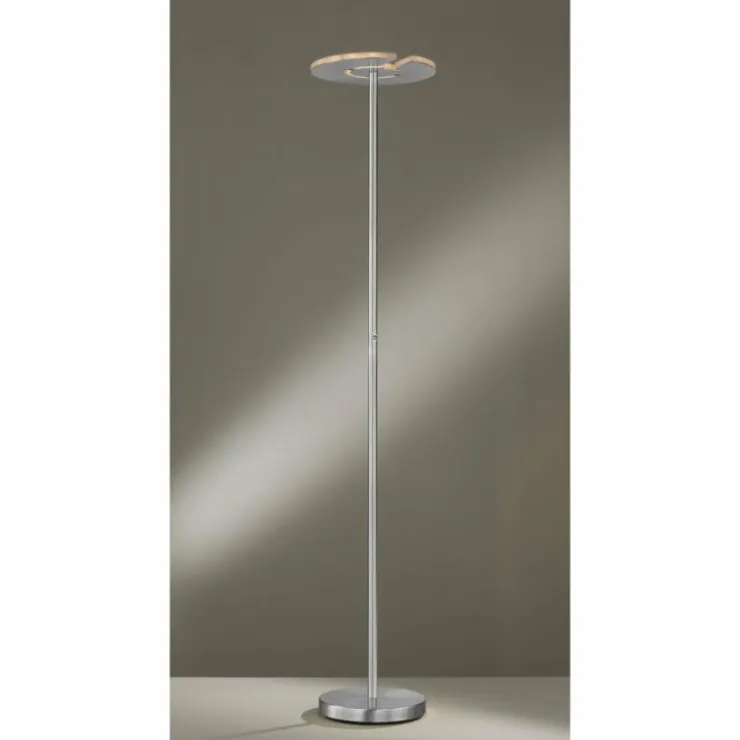 Luminaires Fischer & Honsel Éclairage Led|Lampadaire à vasque Fischer & Honsel Dent LED Nickel mat, 1 lumière