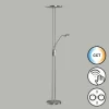 Luminaires Fischer & Honsel Lampadaires Et Lampes Sur Pied|Lampadaire à vasque Fischer & Honsel Driva LED Nickel mat, 1 lumière