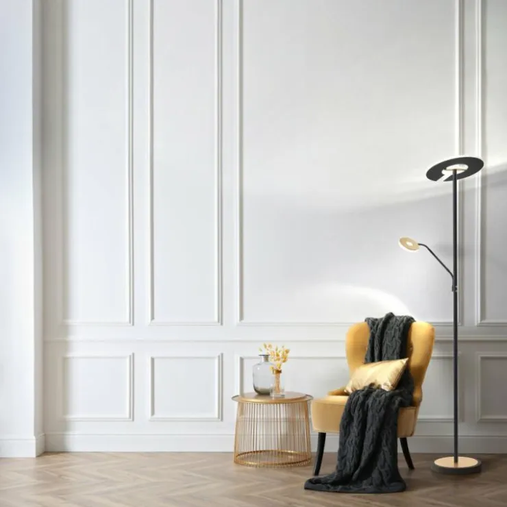 Luminaires Fischer & Honsel Éclairage Led|Lampadaire à vasque Fischer & Honsel Dent LED Noir, 1 lumière