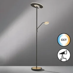 Luminaires Fischer & Honsel Éclairage Led|Lampadaire à vasque Fischer & Honsel Dent LED Noir, 1 lumière