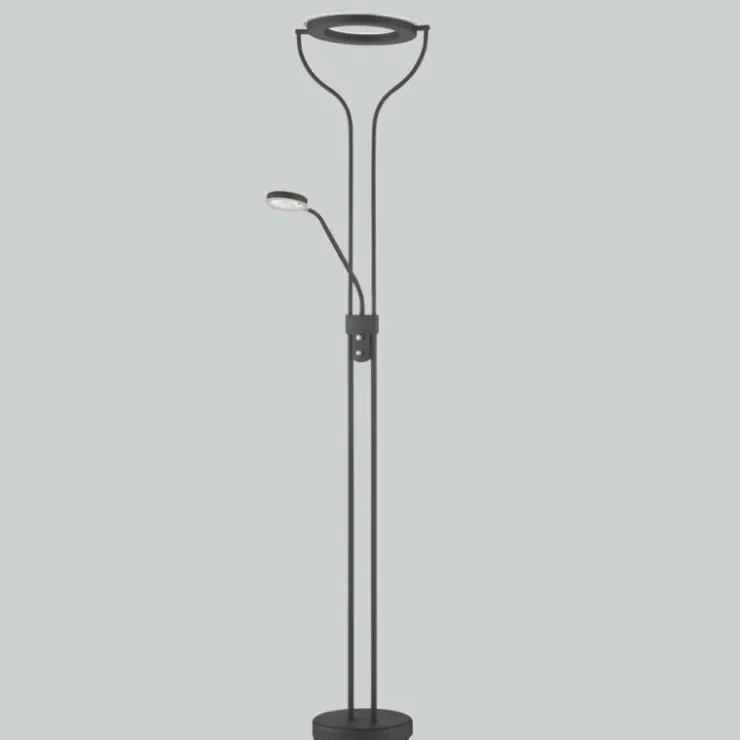 Luminaires Fischer & Honsel Éclairage Led|Lampadaire à vasque Fischer & Honsel Davos LED Noir, 1 lumière