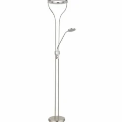 Luminaires Globo Lighting Éclairage Led|Lampadaire à vasque Globo EBRO LED Chrome, 1 lumière