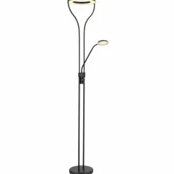 Luminaires Globo Lighting Éclairage Led|Lampadaire à vasque Globo EBRO LED Noir, 1 lumière