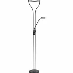Luminaires Globo Lighting Éclairage Led|Lampadaire à vasque Globo EBRO LED Noir, 1 lumière