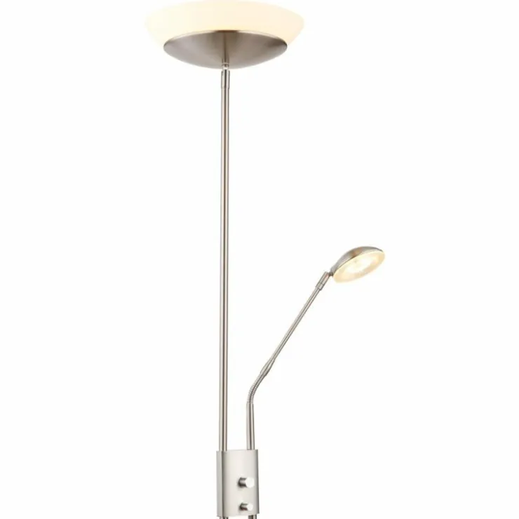 Luminaires Globo Lighting Lampadaires Et Lampes Sur Pied|Lampadaire à vasque Globo GANINA LED Nickel mat, 1 lumière