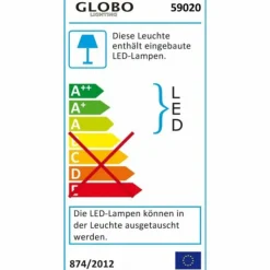 Luminaires Globo Lighting Lampadaires Et Lampes Sur Pied|Lampadaire à vasque Globo LEONAS LED Chrome, Nickel mat, 2 lumières