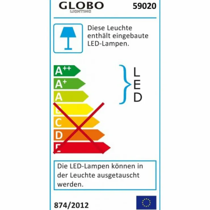 Luminaires Globo Lighting Lampadaires Et Lampes Sur Pied|Lampadaire à vasque Globo LEONAS LED Chrome, Nickel mat, 2 lumières