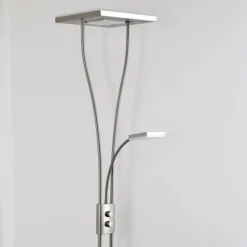 hofstein Éclairage Led|Lampadaire à vasque KIMBA LED Nickel mat, 3 lumières