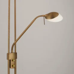 Luminaires Leuchten Direkt Lampadaires Et Lampes Sur Pied|Lampadaire à vasque Leuchten-Direkt ZAHARA LED Vieux laiton, 2 lumières