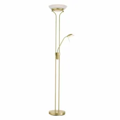 Luminaires Leuchten Direkt Lampadaires Et Lampes Sur Pied|Lampadaire à vasque Leuchten-Direkt ZAHARA LED Laiton, 2 lumières