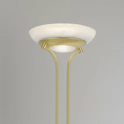 Luminaires Leuchten Direkt Lampadaires Et Lampes Sur Pied|Lampadaire à vasque Leuchten-Direkt ZAHARA LED Laiton, 2 lumières