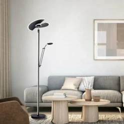 Luminaires Paul Neuhaus Éclairage Led|Lampadaire à vasque Paul Neuhaus PURE-MUTIL LED Anthracite, 2 lumières
