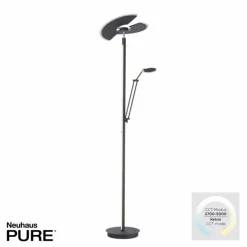 Luminaires Paul Neuhaus Éclairage Led|Lampadaire à vasque Paul Neuhaus PURE-MUTIL LED Anthracite, 2 lumières